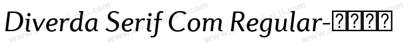 Diverda Serif Com Regular字体转换